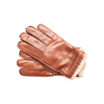 Premium Brown Leather Gloves Men's Classic Winter Dress